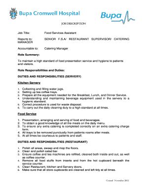 Fillable Online statement of purpose - Bupa Cromwell Hospital Fax Email ...