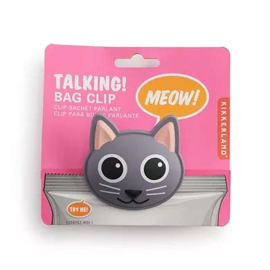 Kikkerland Talking Cat Bag Clip