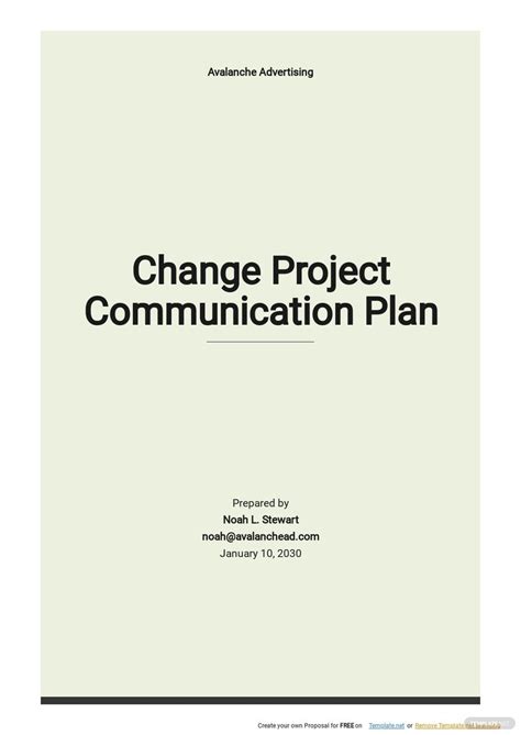 Change Management Communication Plan Template - Google Docs, Word, Apple Pages, PDF | Template.net