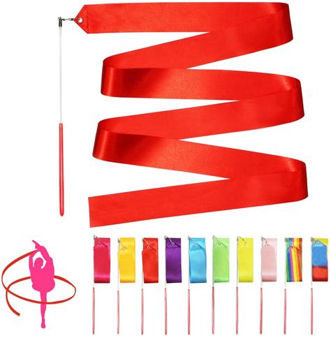 Toyshine Dance Ribbons Streamer - 12.5Ft Approx Unisex Kids' Gymnastics ...