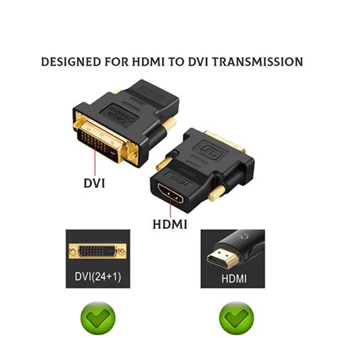 DVI-D to HDMI Adapter 24+1 | Gold Plated 1080P Converter – Techcommerce.in