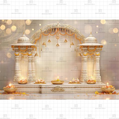 Temple Archway Setup Printed Baby Backdrop – Backdropwala