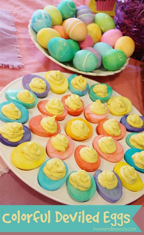 Colorful Deviled Easter Eggs - Mom Endeavors