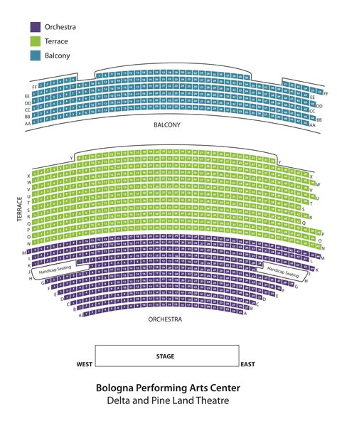 Seating Chart Performing Arts Center
