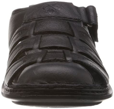 Buckaroo Men's Solomon Black Leather Sandals and Floaters - 7 UK: Buy ...