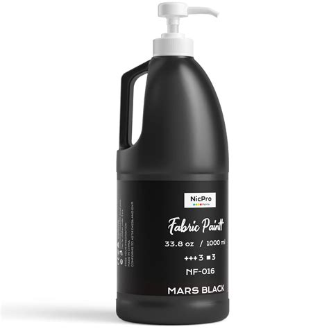 Nicpro Black Fabric Paint for Furniture with Pump, 33.8 fl oz Fabric ...