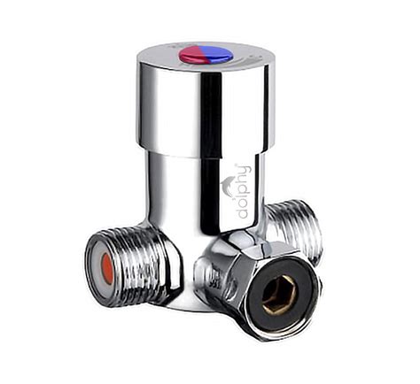 Chrome-Plated Adjustable Thermostatic Valve Mixer With Mesh Filters ...