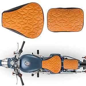 Autofy Diamond and Rectangle Shaped Design Seat Cover for Royal Enfield ...