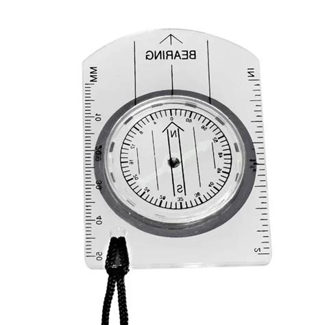 All-In-One Outdoor Hiking Camping Baseplate Compass Map Ruler - Mini C ...