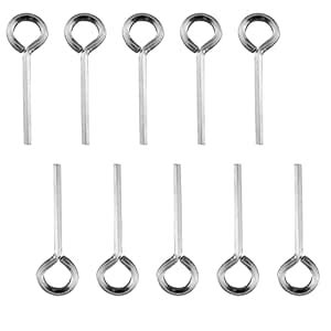 JianLing 10pcs 5/32" Standard Hex Dogging Key with Full Loop, Silver ...