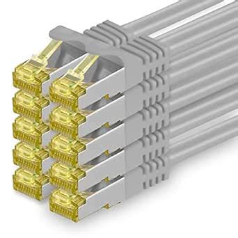 Cat.7 Patch Cable Set S/FTP (PiMF) Ethernet LAN Network Cables 10 ...