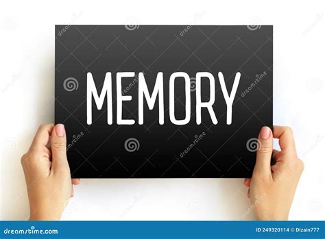 Memory - Processes that are Used To Acquire, Store, Retain, and Later Retrieve Information, Text ...