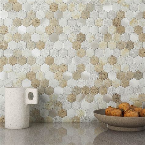 MOFIT Hexagon Peel and Stick Backsplash Tiles Kitchen,Self-Adhesive ...