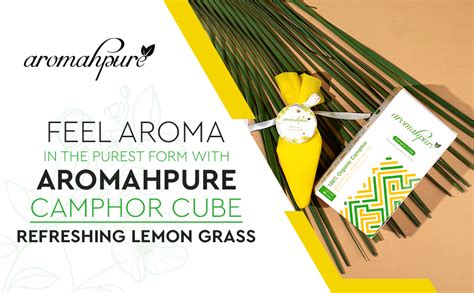 Aromahpure Camphor Cube | Pack of 4| Refreshing Lemongrass| 45 Days ...