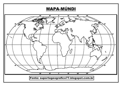 Mapa Mundi Continentes Para Colorir - EDUCA