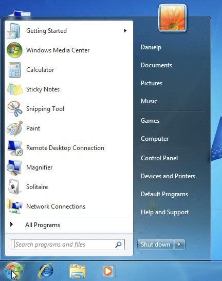 Image result for Windows 7 Start Menu Button