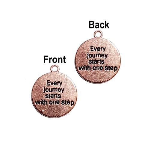 10 Pcs/Pack Rose Gold, Inspirational Word Charms for Women, Hand Stamp ...