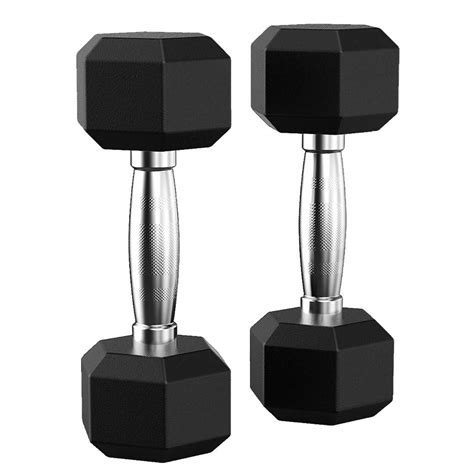 Buy Rubber Hex Dumbbells – 5 Sizes Available, 5-50 Pounds - Shaped ...