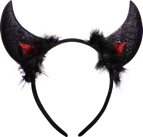 Black Devil Horns Headband | Spooktacular Creations