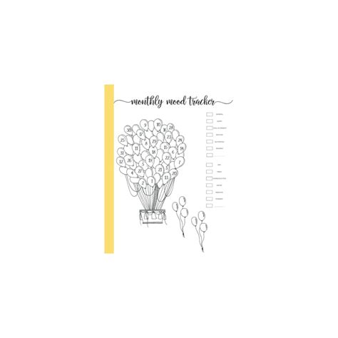 Buy Hot Air Balloon Mood Tracker: Monthly Mood Tracker Coloring Book To ...