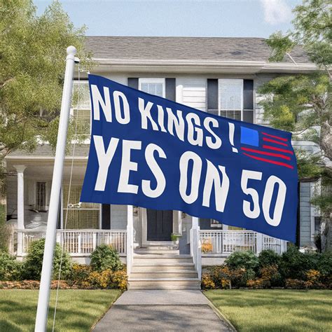 No Kings Yes on Prop 50 Flag