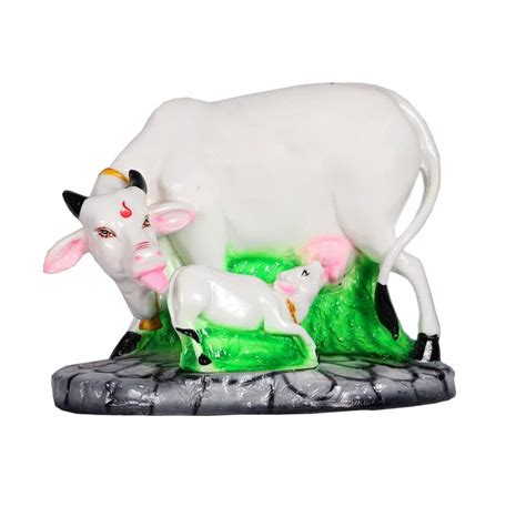 Buy S A Gifts Sai Amrut kamdhenu kamdebu Nandi Cow with Calf Idol Idols ...