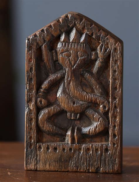 Wooden Whisper - Ganesha Wooden Antique Sculpture – Revive Home