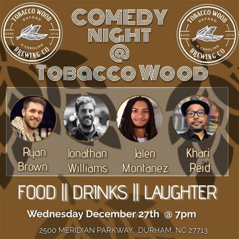 Comedy Hoppy Hour, Tobacco Wood Brewing Company - Durham Taproom and ...