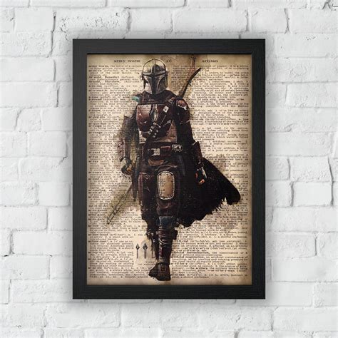 POSTER STAR WARS POSTER - Mandalorian Poster - Dictionary Page Art ...