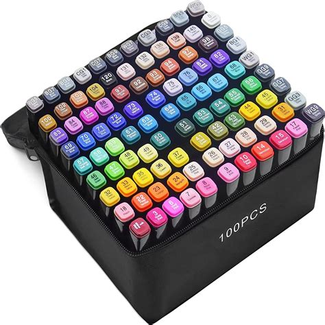 Buy Fizozi Alcohol Based Art Markers - Double Tipped Coloring Marker ...