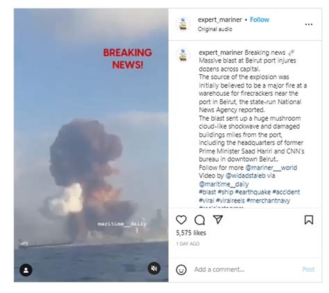 Fact Check: 2020 Video Of Beirut Port Explosion Goes Viral As ‘Breaking ...