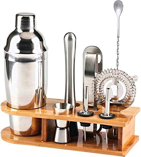 Mixology Bartender Kit: Cocktail Shaker Set with Stand | Premium ...