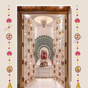 Buy Gift Jaipur WH-07 Pink/Rani Lotus moti chudi 5 Tier latkan (2pc ...