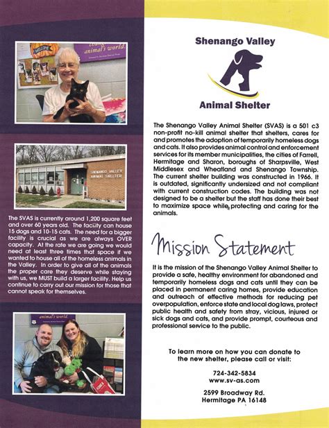 Capital Campaign – Shenango Valley Animal Shelter