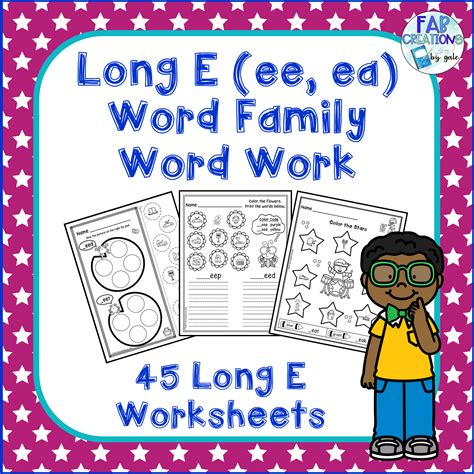 Long E (ee, ea) Word Family Word Work | Made By Teachers