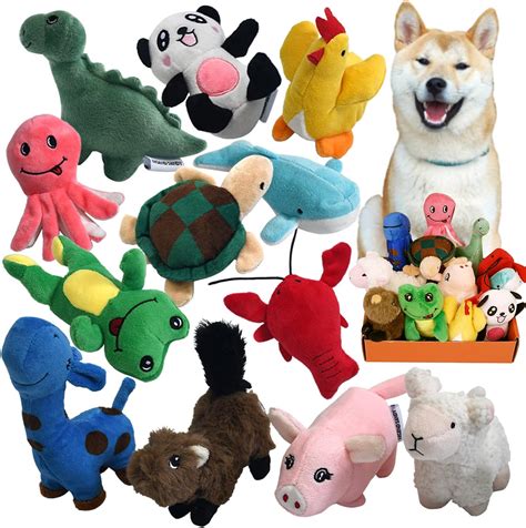 LEGEND SANDY Quietschendes Plüsch-Hundespielzeug-Set für Welpen, kleine gefüllte Welpen ...