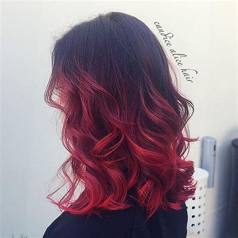 Dark Red Brown Hair Color Ombre