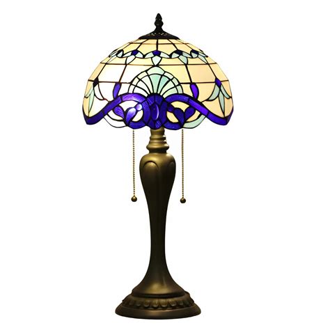Blue Tiffany Lamp in Baroque Glass – Ironsmith Lighting