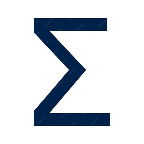 Ilustración del logotipo del símbolo del alfabeto griego Sigma | Vector Premium