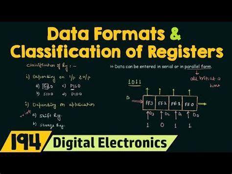 Data Formats and Classification of Registers Video Lecture - Crash ...