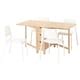 NORDEN / TEODORES table and 4 chairs, birch/white, 26/89/152 cm (101/4 ...