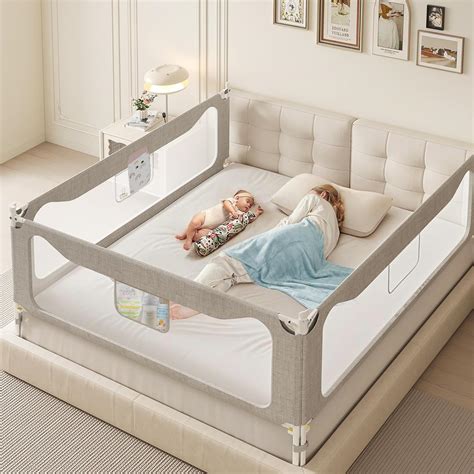 Amazon.com : FAVIRZCE King Size Toddler Bed Rail: 3-Side Protection ...