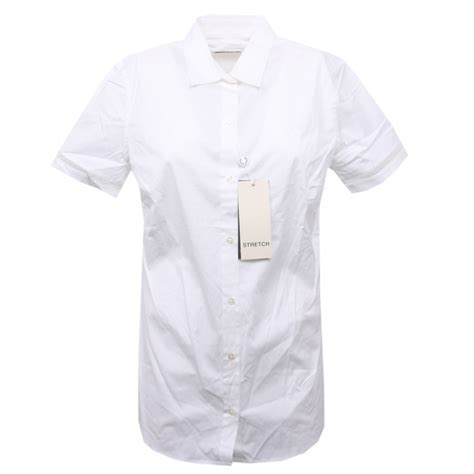 B7768 camicia donna FRED PERRY manica corta bianco shirt short sleeve woman