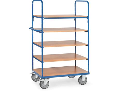 Chariot haut avec plateaux - 5 étagères | Modèle 8342 | Contact FETRA ...