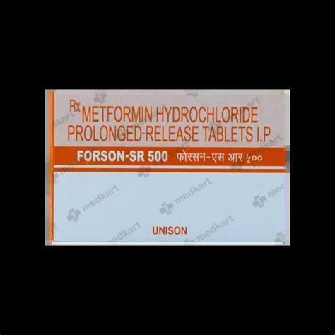 FORSON SR 500MG TABLET 10'S Price, Uses, Side Effects & Substitutes ...