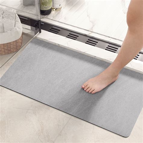 PABUBE Quick Dry Bath Mat, Non Slips Bathroom Rug Ultra Thin, Super ...