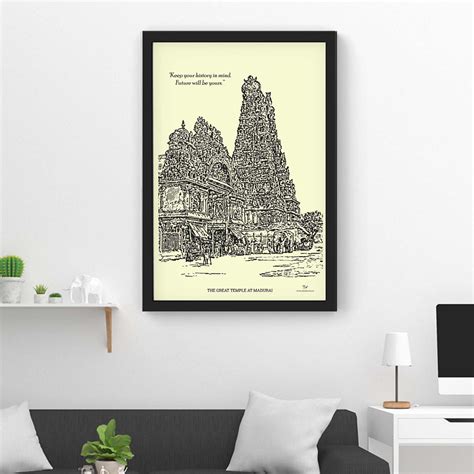 Great Temple at Madurai - Framed Poster | Kritinova – KRITINOVA INDIA