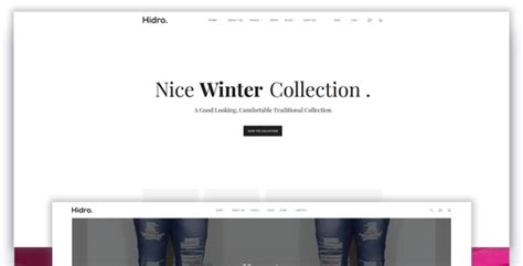 Минимальный шаблон сайта электронной коммерции - Hidro - HTML5 ...