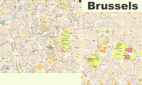 Brussels Tourist Map - Ontheworldmap.com