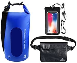 Freegrace Waterproof Dry Bags Set Of 3 Dry Bag With 2 Zip Lock Seals ...